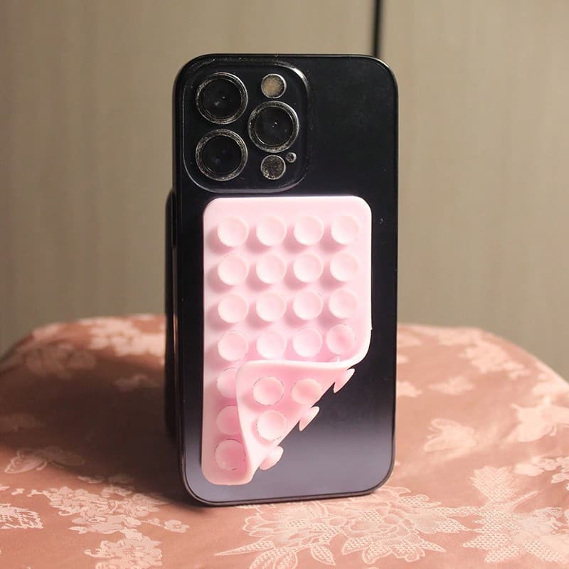 Suporte De Capa De Telefone Com Ventosa De Silicone-Forte Mãos-Livres De Dupla Face Para iPhone Android Espelho De Carro