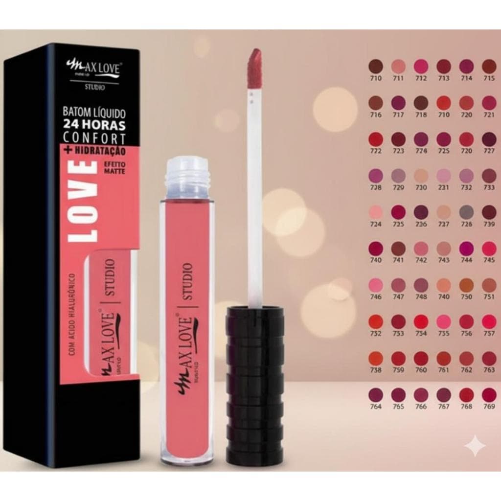 Batom Líquido Matte 24 Horas Confort + Hidratação Max Love - Efeito Matte