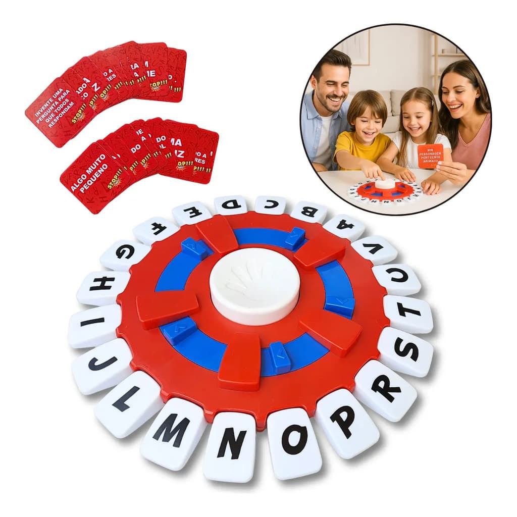 Jogo Stop Trava Letras Familia Amigos Educativo Tabuleiro