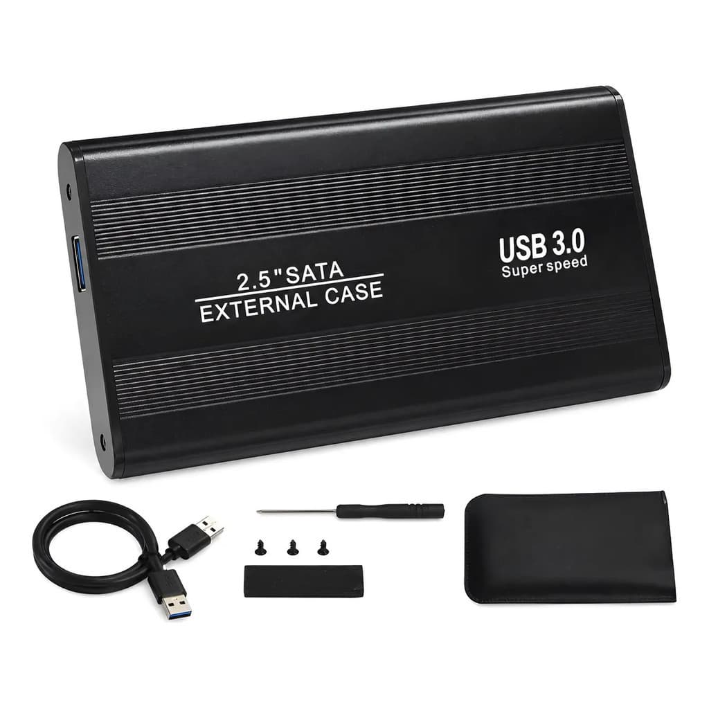 Case Gaveta Slim Para Hd Externo Ssd Sata 2.5 Usb 2.0 3.0 Compatível Ps4 Xbox Notebook Pc Tv