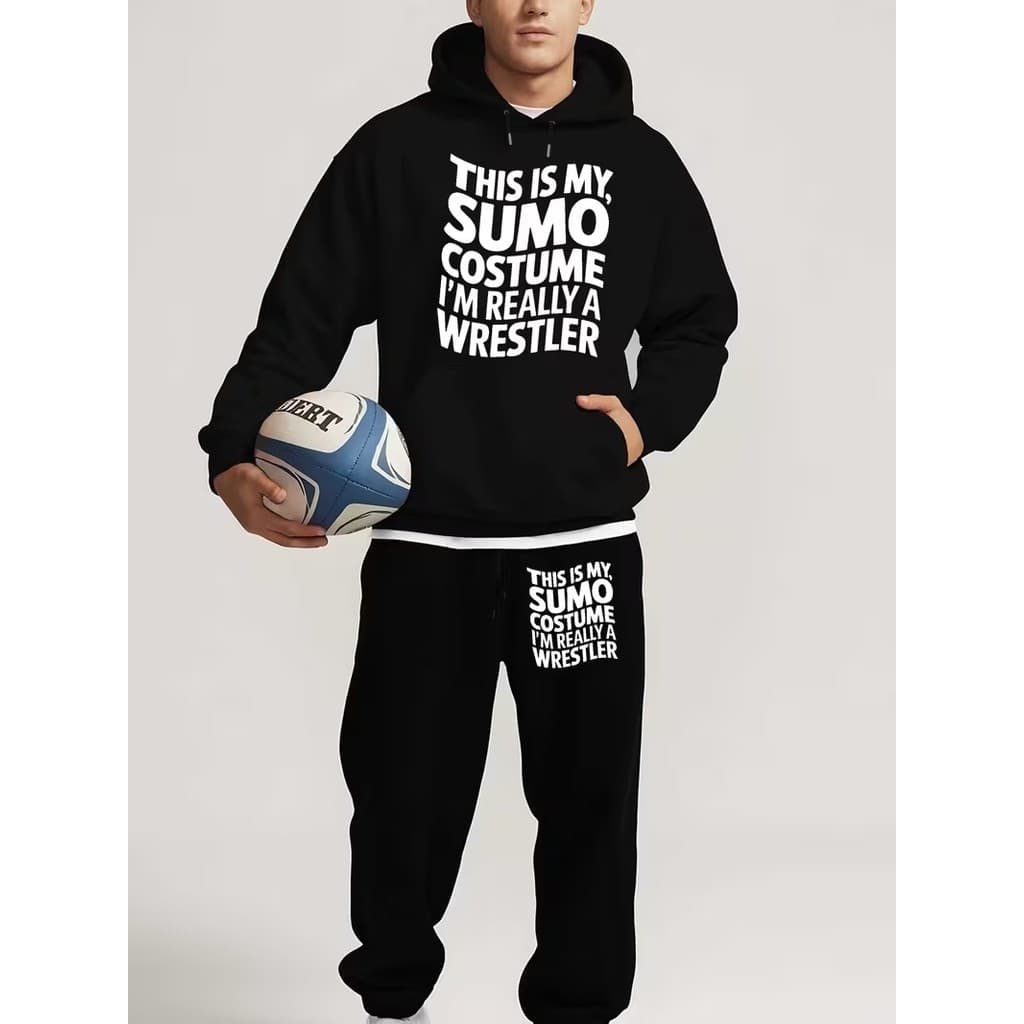 Conjunto Moletom Canguru Masculino Sumo Blusa De Frio + Calça Moletom Estampados Unissex Outono/Inverno