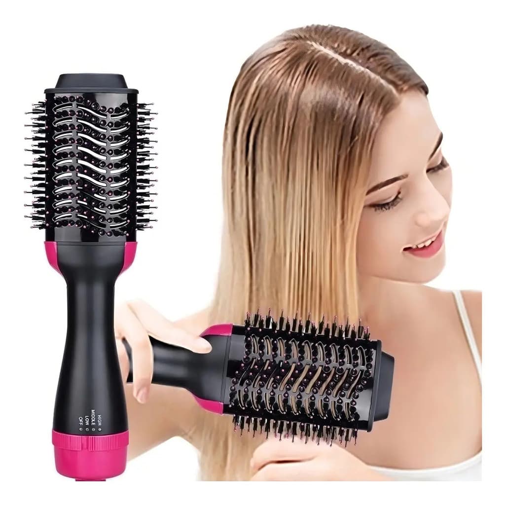 Escova Secadora 4 Em 1 Profissional 1200w Seca Alisa Modela Cabelo 127v