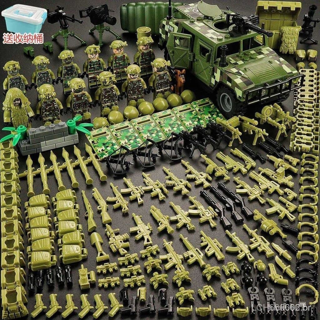 T Thunder Attacker Forças Especiais Militares Compatíveis com Blocos de Montar Lego, Minifiguras, Soldados, Armas, Crian