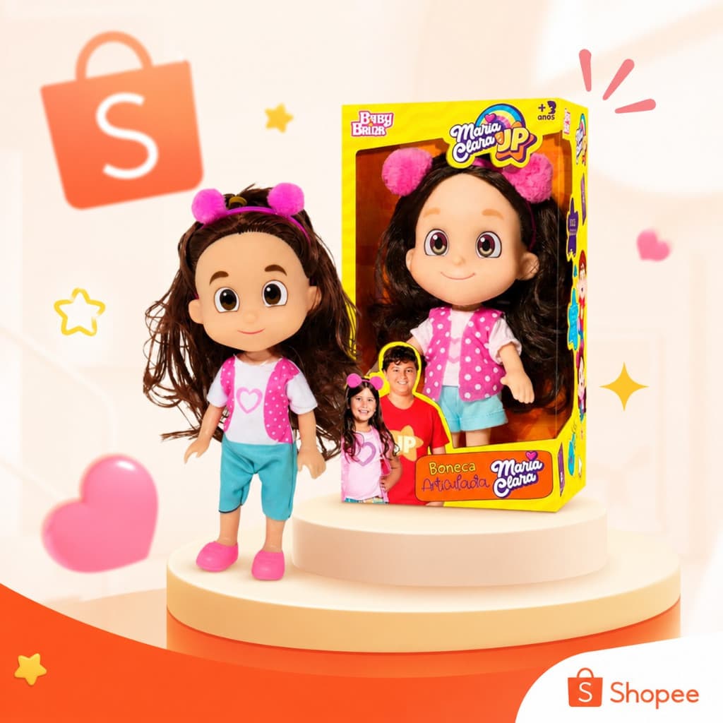 Boneca Maria Clara E JP Articulada Para Crianças Youtuber Brinquedo Infantil
