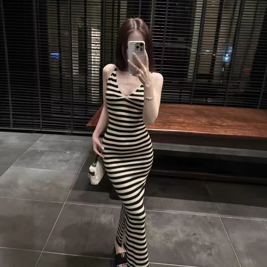 Vestido feminino no estilo puro desejo, vestido de malha com decote halter, vestido de verão feminino, com recorte nos o