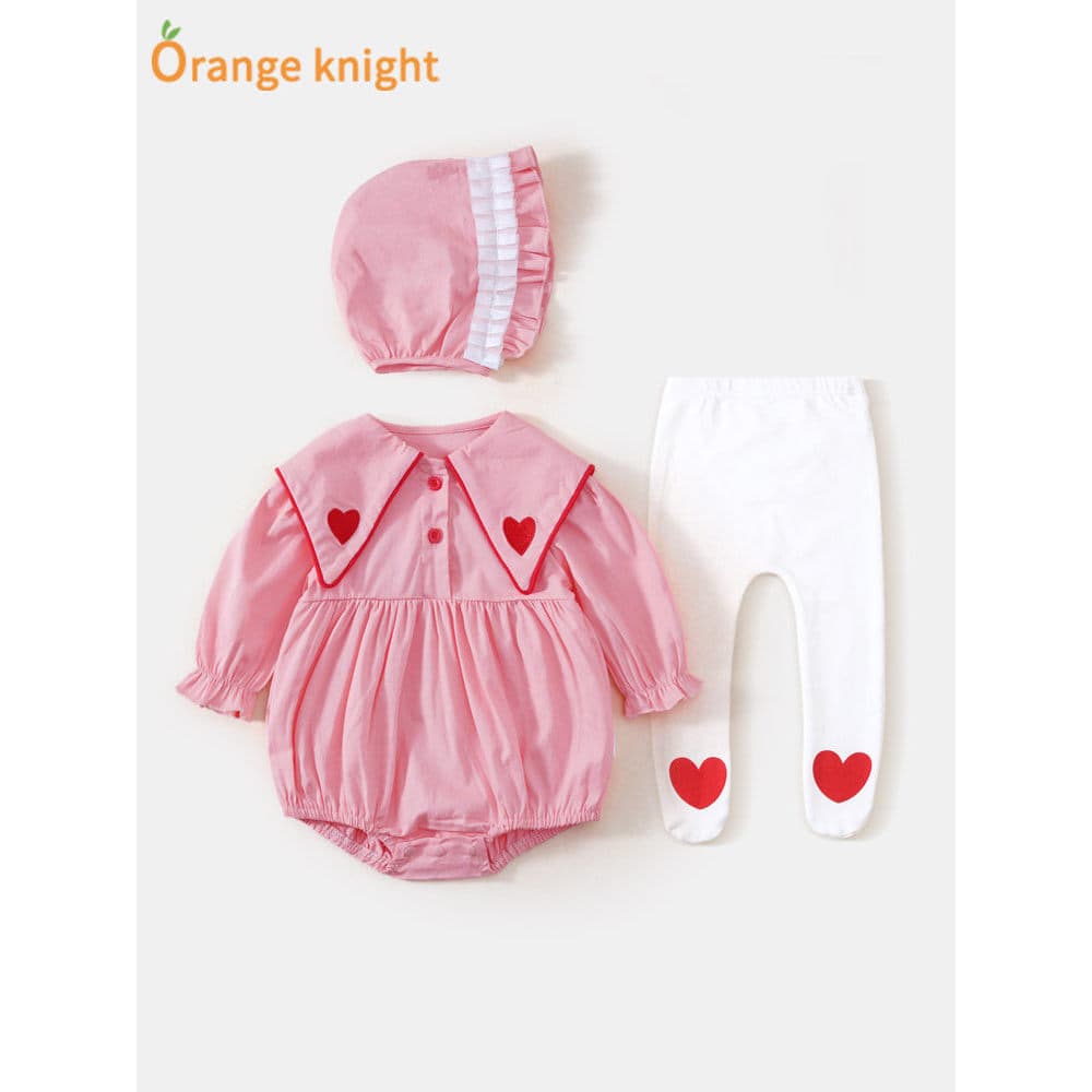 Mês inteiro roupas de bebê roupas de primavera estilo ocidental macacão de princesa bebê recém-nascido menina cem dias b
