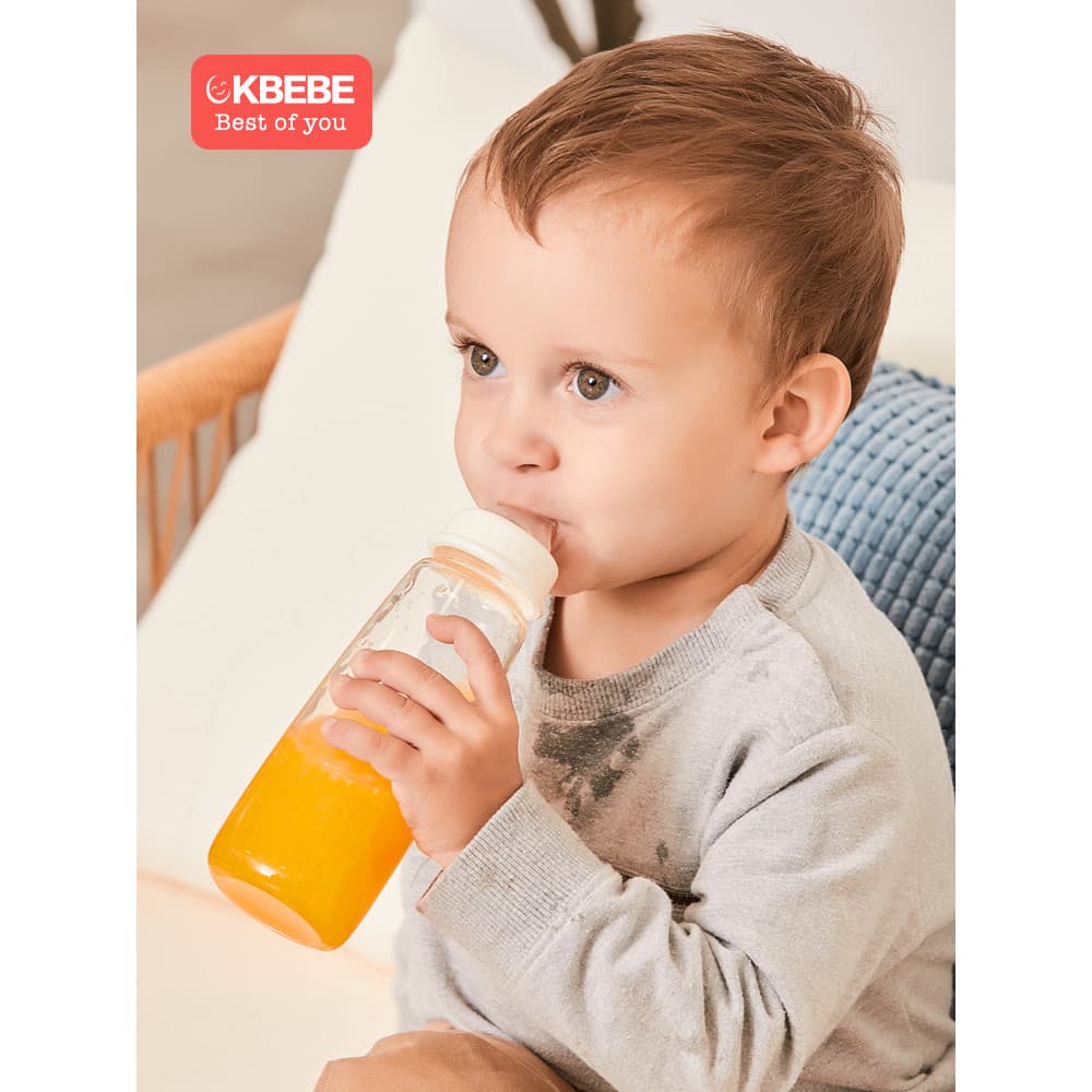 Garrafa de bebê de vidro quadrado bebê recém-nascido água potável pequena garrafa de bebê Mini etiqueta suco de calibre 