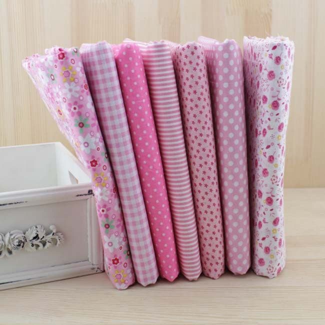 Conjunto de pano de algodão de tecido liso série cor rosa largura da porta 150CM artesanal DIY tecido Patchwork meio met