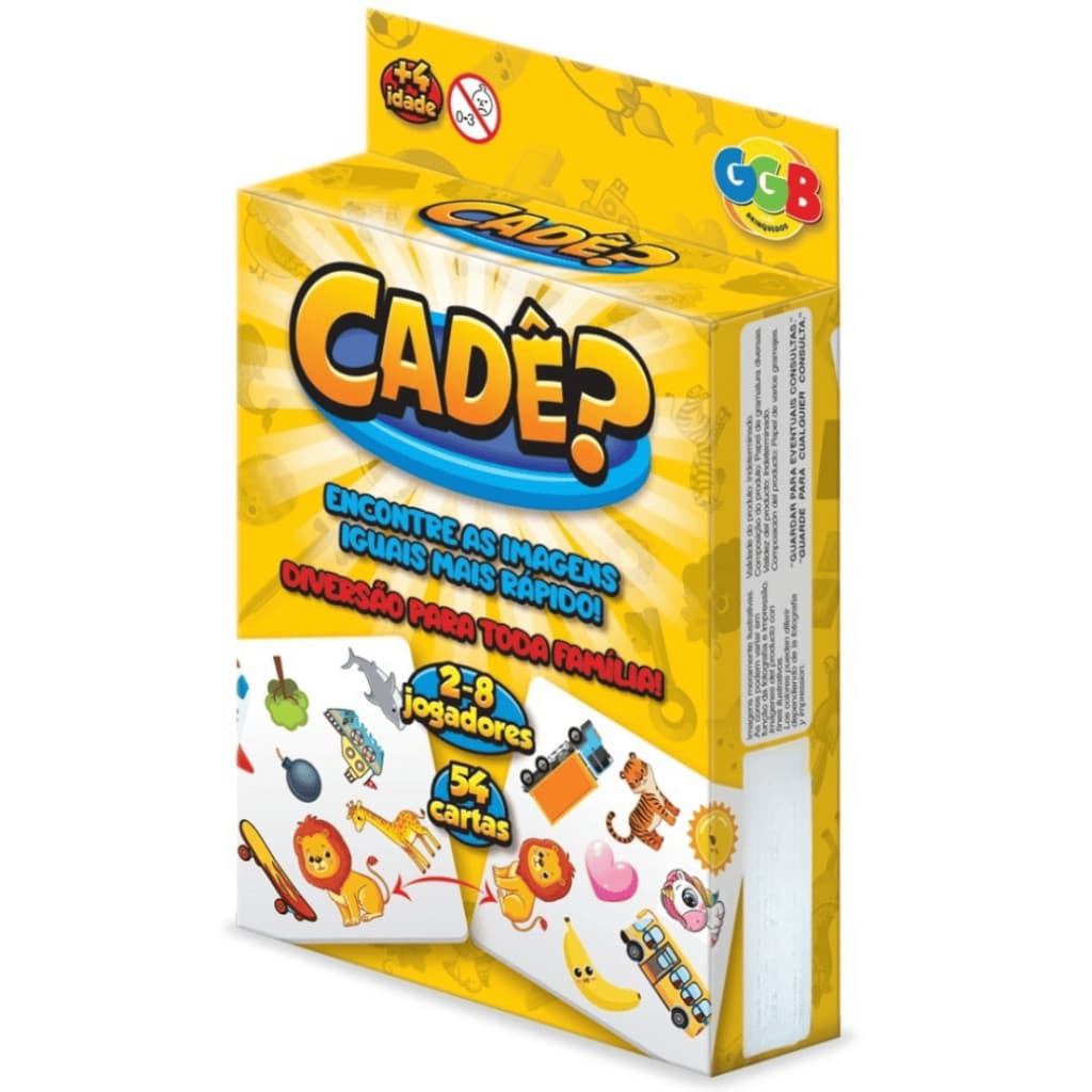 JOGO DE CARTAS CADÊ? 54 CARTAS DIVERSÃO BRINQUEDOS RACIOCINIO INFANTIL LOGICO FAMILIA AMIGOS ACHEI
