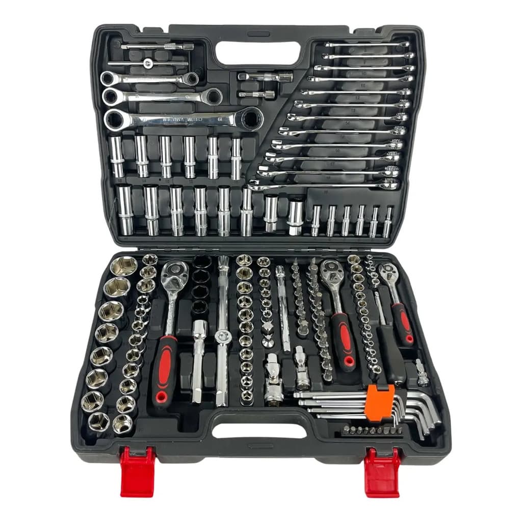 Jogo De Soquete Chave Catraca Combinada Allen Maleta 151 Pcs