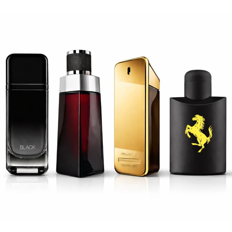 Perfumes Masculinos Combo 4 Importados Aroma Sofisticado Alta Performance e Refil Econômico