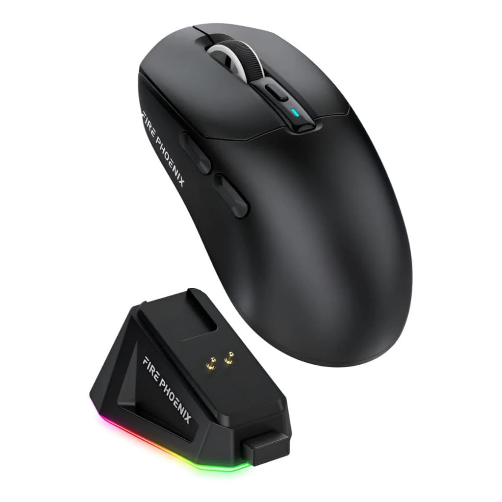 Mouse Gamer Sem Fio Fire Phoenix 24000dpi Paw3311 Bk-r3x Cores