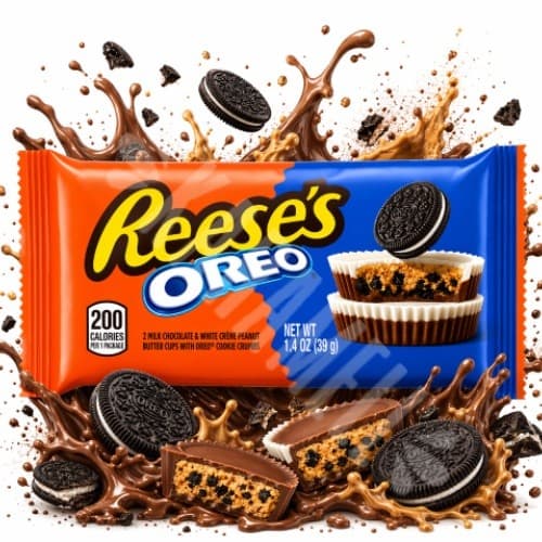 Chocolate Reeses Oreo White Creme Peanut 39g - Importado EUA