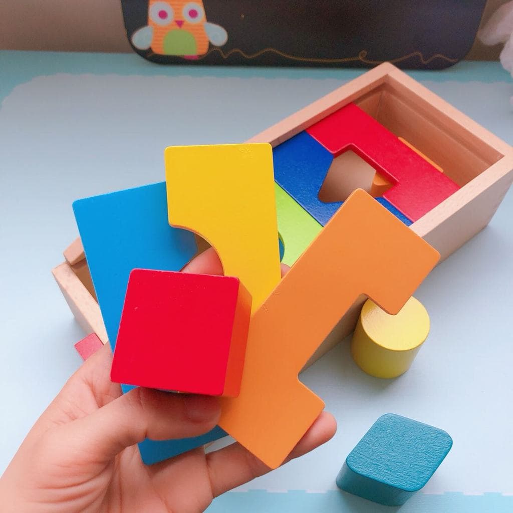 Forma caixa crianças bebê brinquedos educativos forma cor cognição correspondência brinquedos de madeira HABA