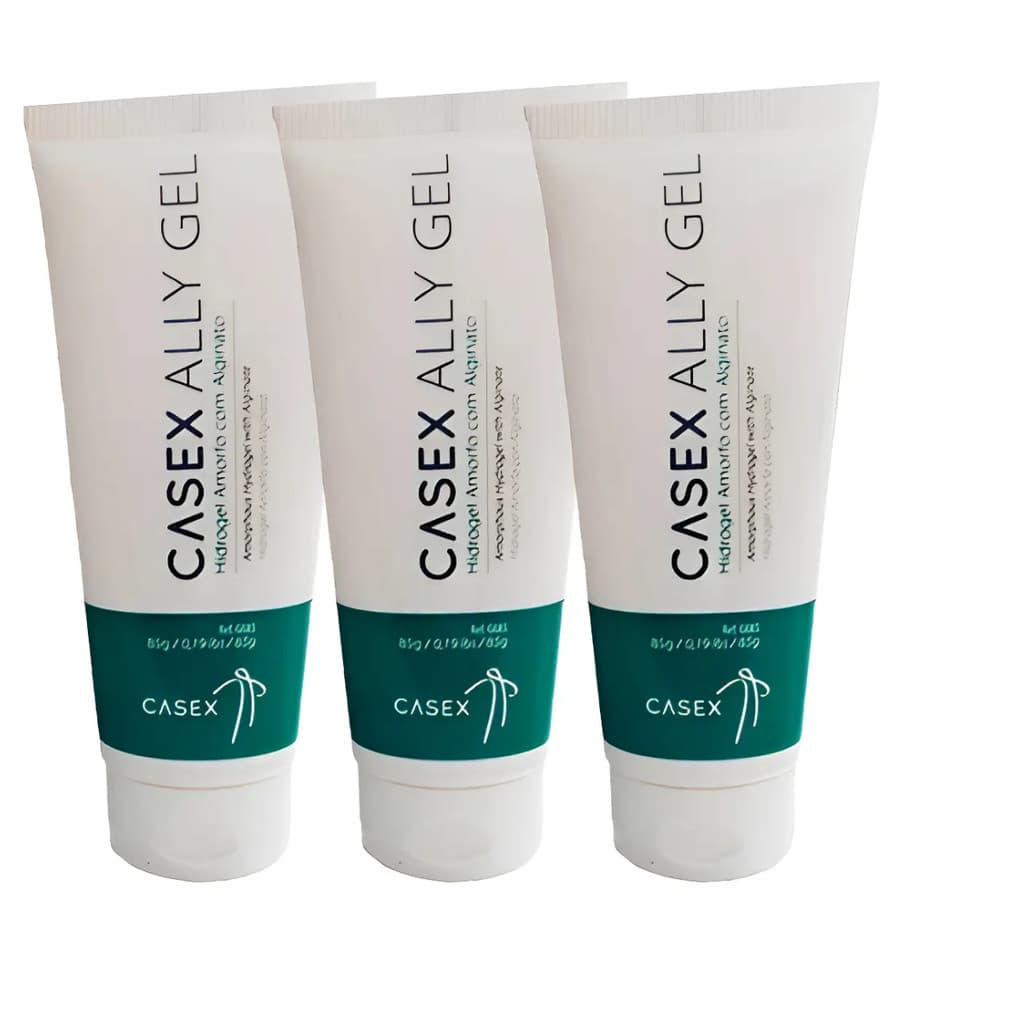 KIT 3 ALLY GEL - HIDROGEL CICATRIZANTE COM ALGINATO BISNAGA 85G