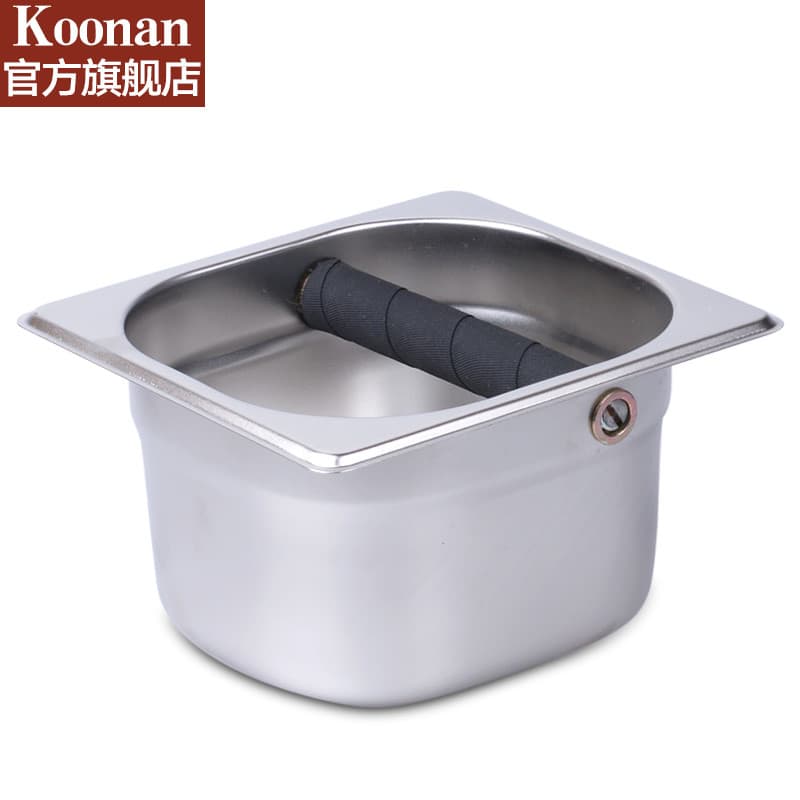 Koonan balde moído de café em aço inoxidável, doméstico, pequeno, caixa de grãos de café, engrossado, comercial, máquina