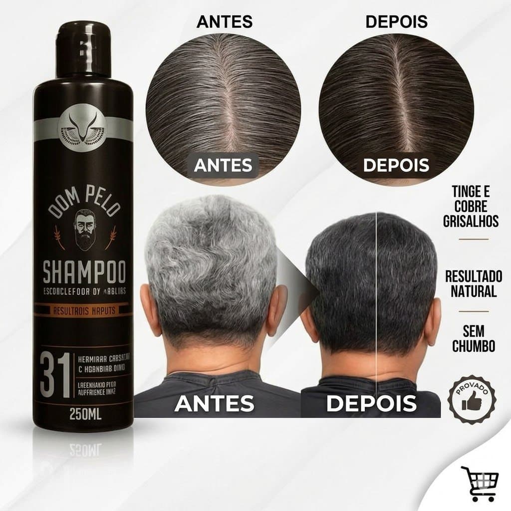 Shampoo Capilar Escurecedor  250ml - DOM PELO