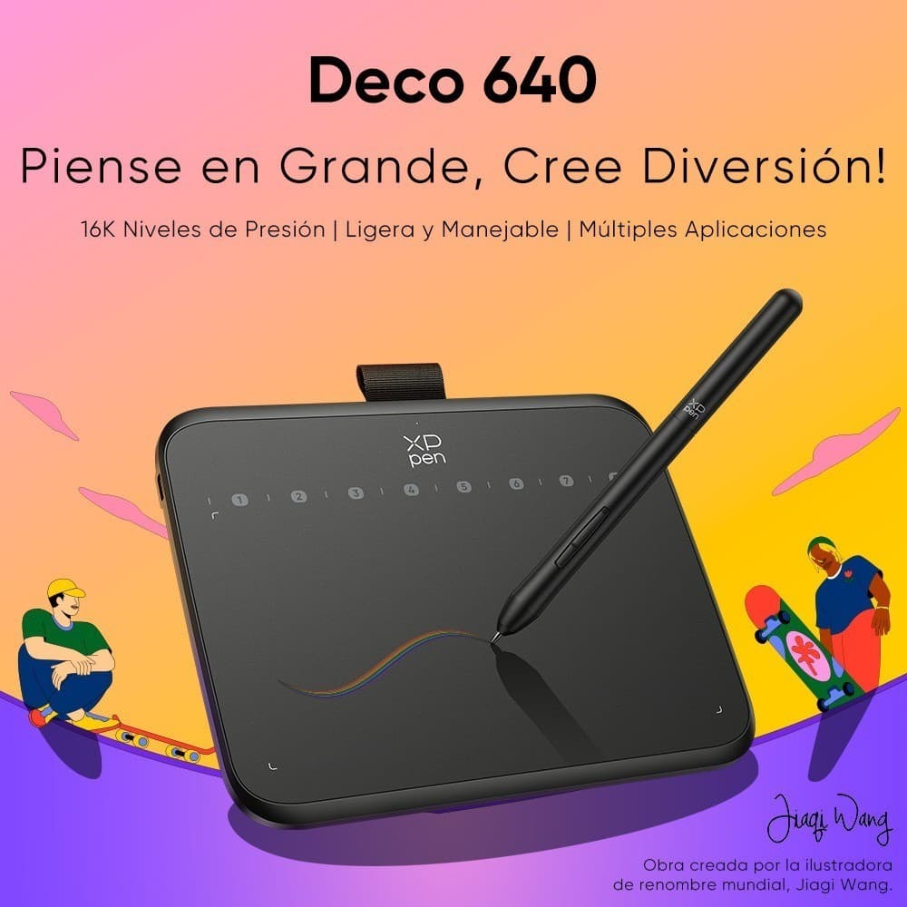 Mesa Digitalizadora XP-PEN Deco 640 Profissional 16K Compatível Android PC Mac Para Design Digital