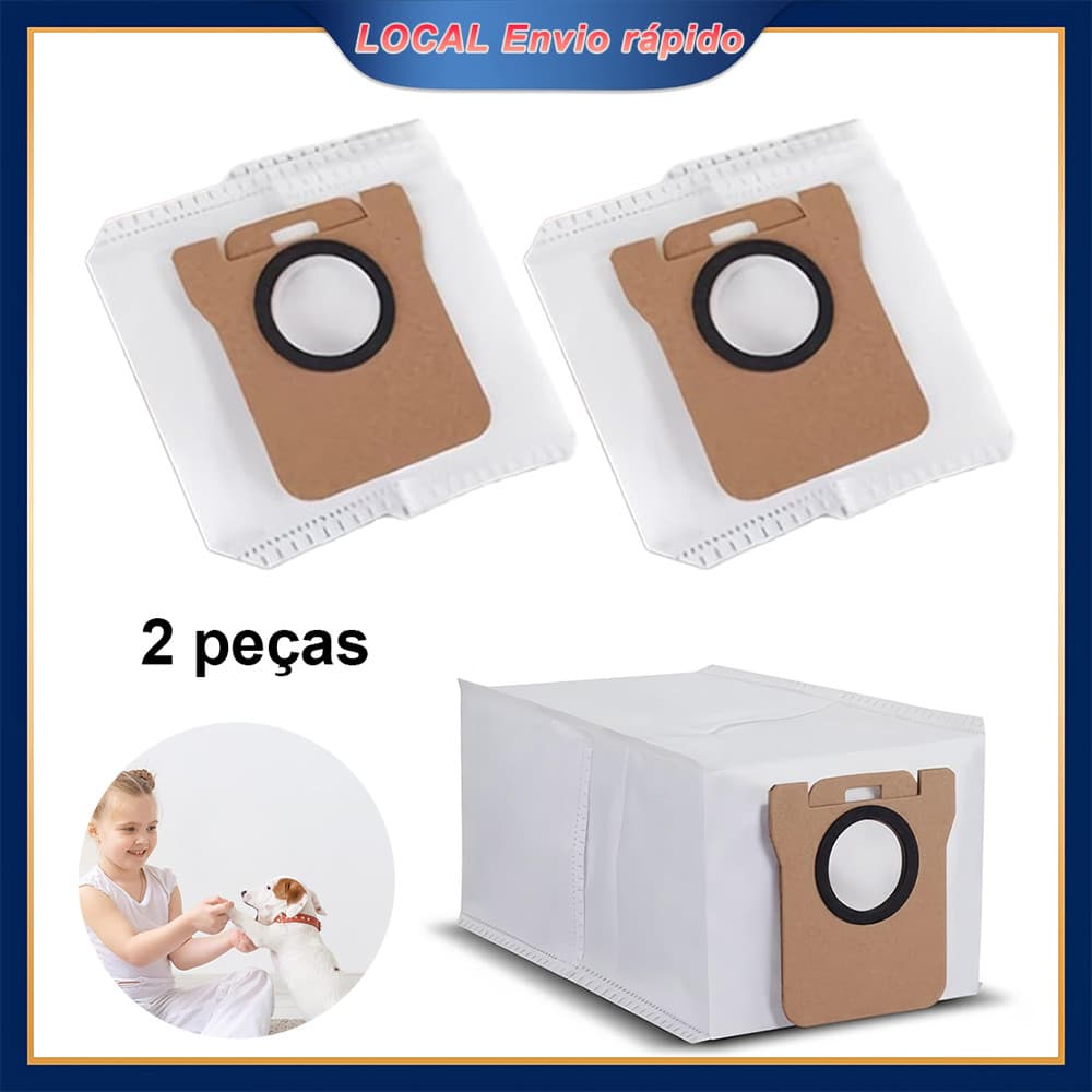 2 peças Saco de pó de substituição para aspirador de pó e esfregão ,para L10s、L20、L10、X10+,Robô Aspirador de pó