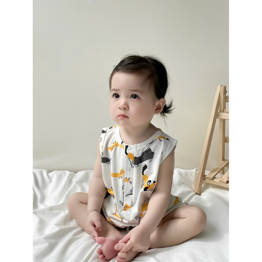 Ins roupas de bebê puro algodão fino sem mangas macacão bonito Super bonito verão bebê menina macacão bebê menino macacã