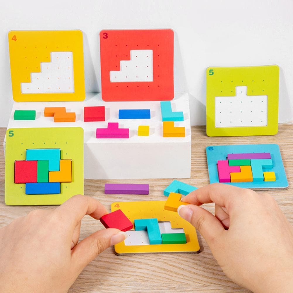 Brinquedos Educativos 3d Tetris Quebra-Cabeça Rápido Push Block Jogador Jogo 2 Brinquedo Teaser Cérebro T0z6