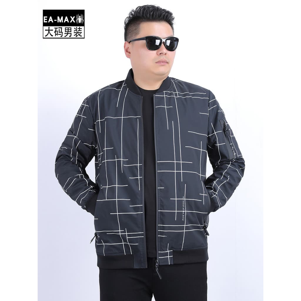 Plus size roupas de outono masculinas uniforme de beisebol mais gordura plus size solto jaqueta gorda jaqueta masculina 