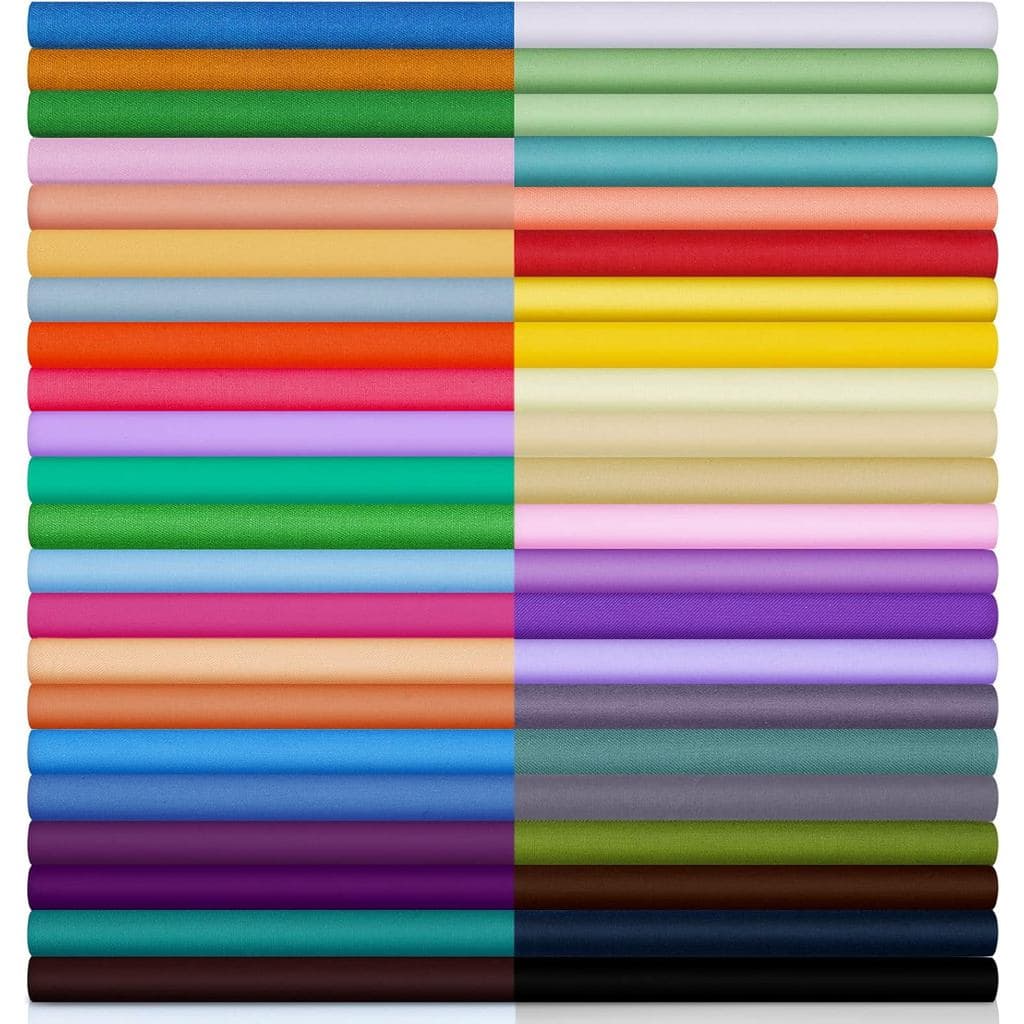 Macarrie 40 Peças de Tecido de Algodão 10 x 10 Polegadas, Quadrados para Artesanato, Tecido para Quilting, Patchwork, Pa