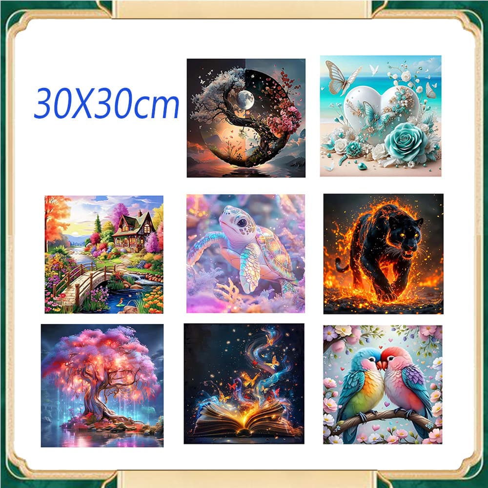 30 x 30 cm - pintura com diamantes diy 5d pintura com diamantes adequada para adultos ou crianças