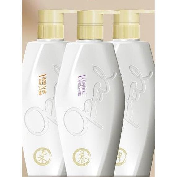 Shampoo com fragrância de opala, óleo de limpeza suavizante de Frizz, anticaspa, hidratante seco, hidratante, fragrância