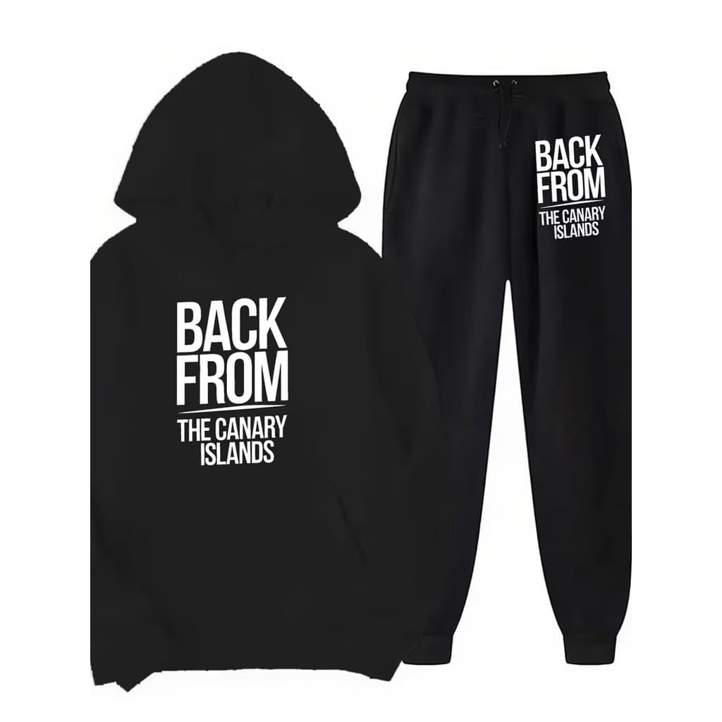 Conjunto Moletom Canguru Masculino Back from Blusa De Frio + Calça Moletom Estampados Unissex Outono/Inverno
