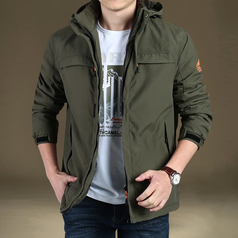 Jaqueta masculina jaqueta de inverno macacão jaqueta primavera outono Casual ao ar livre forro de lã solto grosso roupas