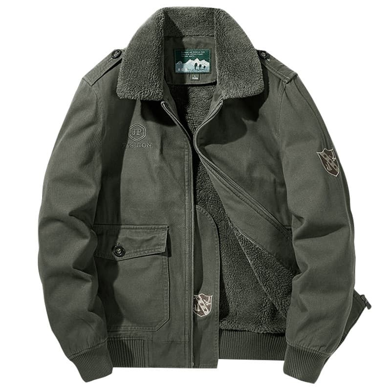 Jaqueta acolchoada masculina de lã espessada jaqueta acolchoada de inverno jaqueta Bomber quente jaqueta masculina lapel