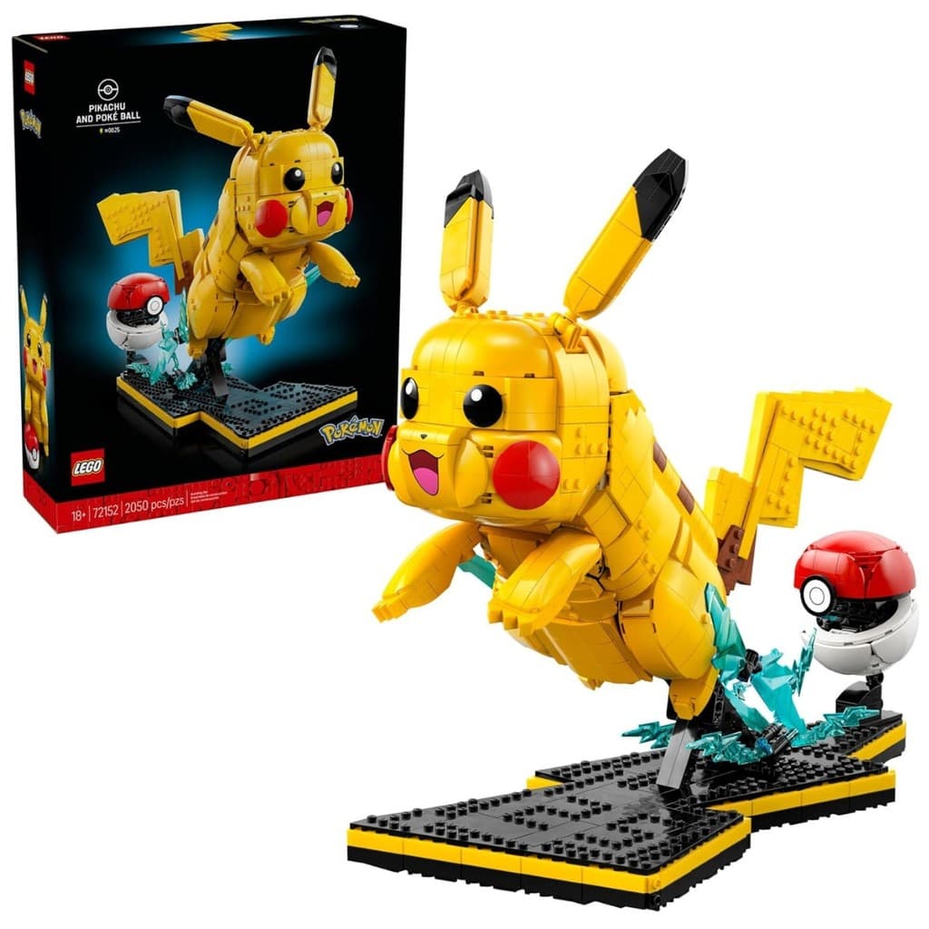 Blocos de Montar Lego Pikachu e Pokébola 2050 Peças Colecionável - 72152