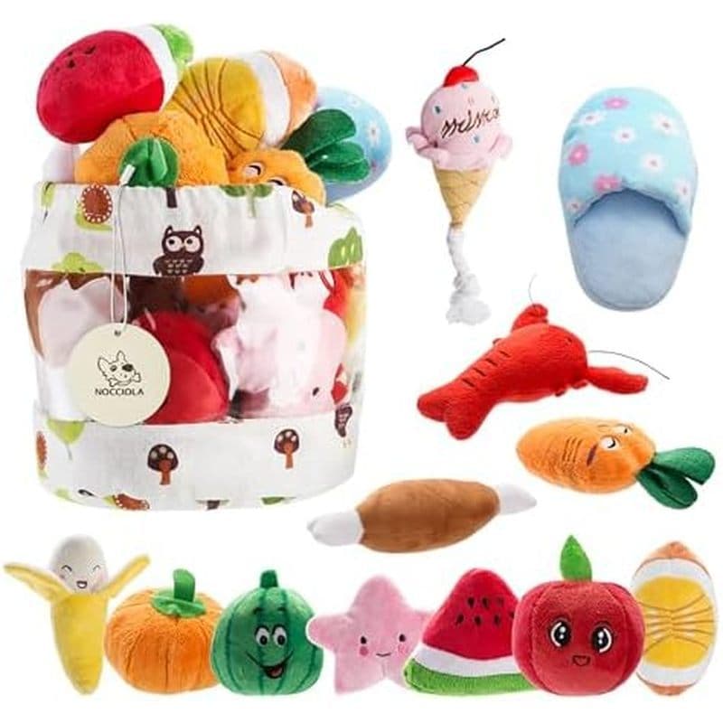 Brinquedo com som de cachorro Nocciola, brinquedo de pelúcia para cachorro, rangido de pelúcia, brinquedo de cachorrinho