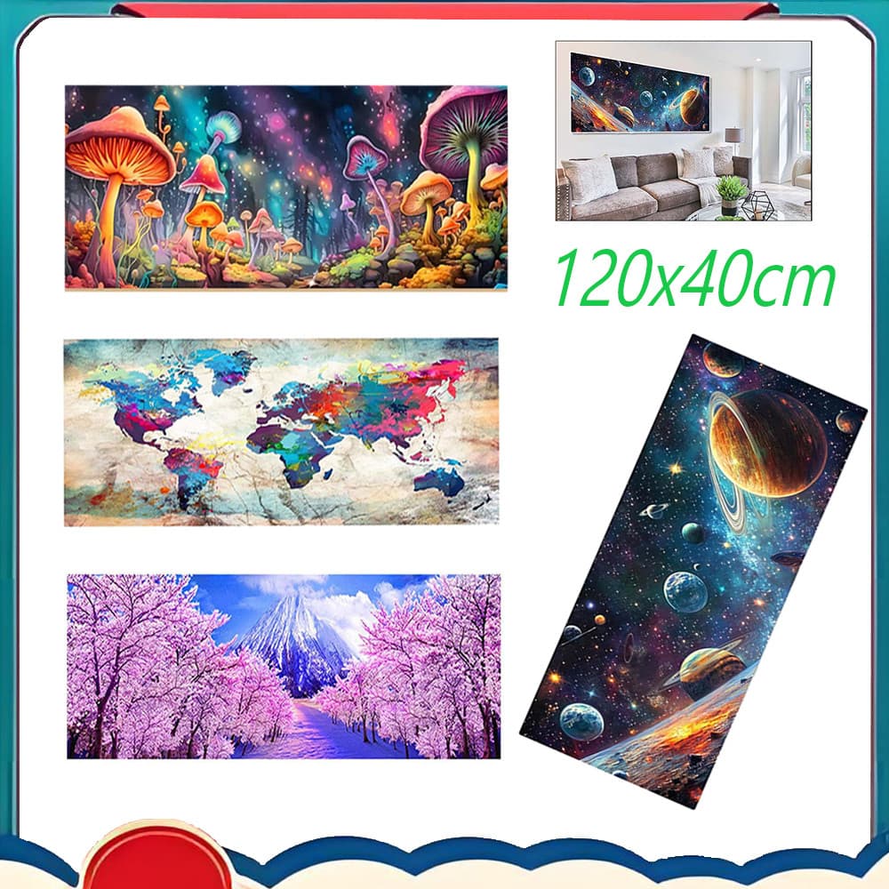 Conjunto de pintura diamante 120x40cmdiy pintura diamante 5d