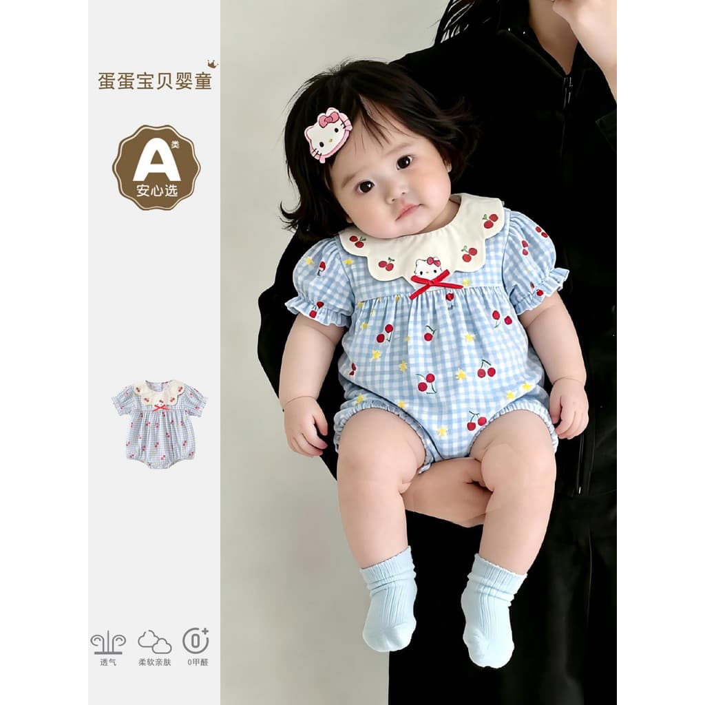 Bebê menina estilo fino macacão de uma peça roupas de verão Super bonito bonito roupas de bebê verão pequeno mês idade m