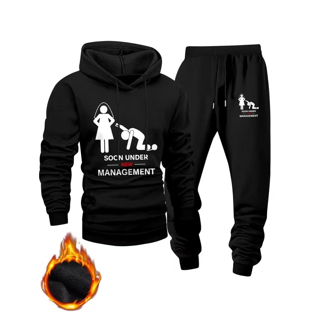 Conjunto Moletom Canguru Masculino De Joelhos Blusa De Frio + Calça Moletom Estampados Unissex Outono/Inverno