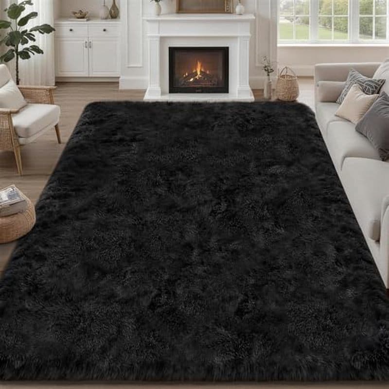 Ou Sala De Estar Quarto : Tapete Ultra Macio E Fofo Atualização Antiderrapante Grande De Pelúcia Fuzzy Tapetes Internos 
