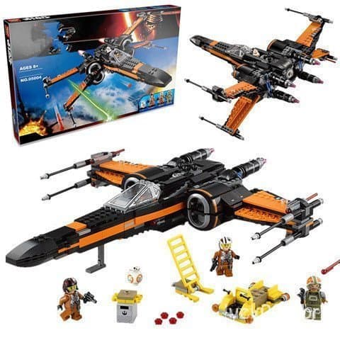 Compatível com blocos de montar Lego Star Wars Airlines X-Wing Fighter, modelo educacional para montagem.