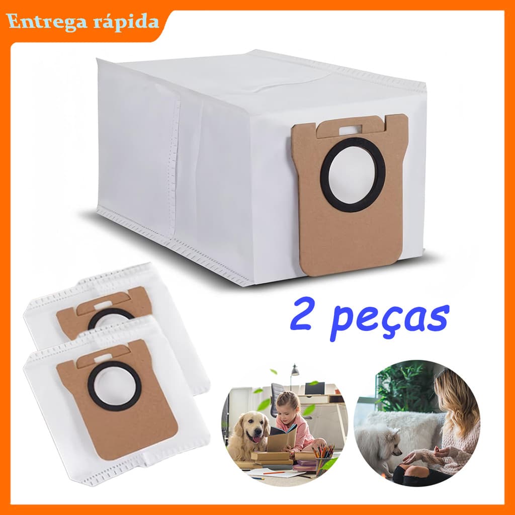2 peças de aspirador de pó saco de pó acessórios descartáveis, aspirador de pó saco de pó, tecido não-tecido
