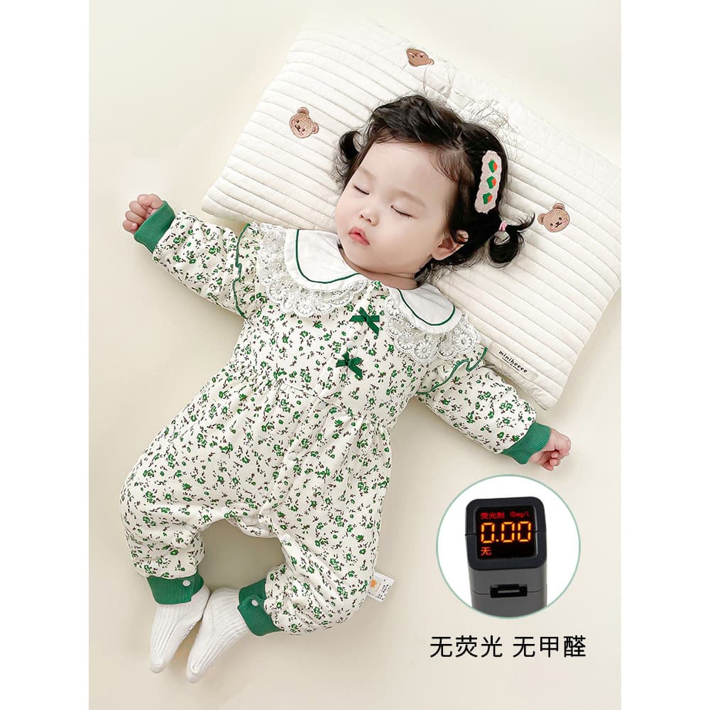 Cem dias roupas de bebê pequena princesa Floral um ano de idade bebê menina roupas de inverno acolchoado macacão roupas 