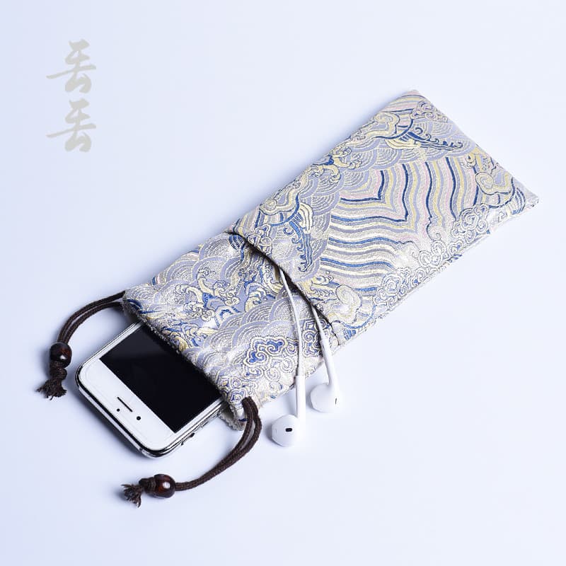 Bolsa de pano para armazenamento de Smartphone, fone de ouvido tesouro para carregamento, Apple, Huawei, Xiaomi, vivo, c