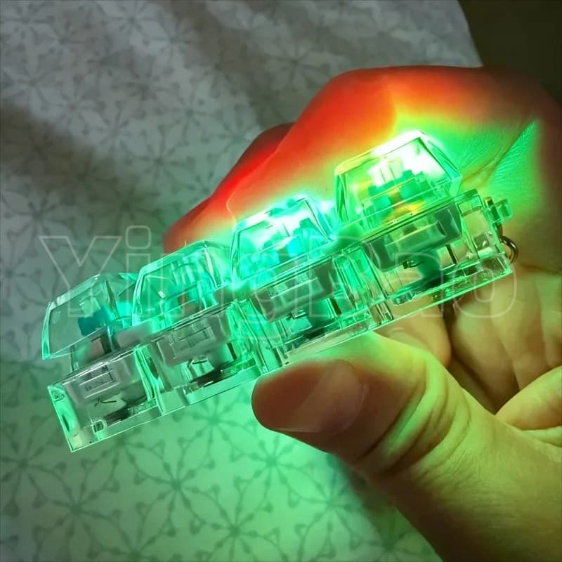 4 Teclas Alívio Do Estresse Teclado Chaveiro Fidget Relaxante DIY Mecânico rgb Luz Eixo Testador Brinquedos Presente