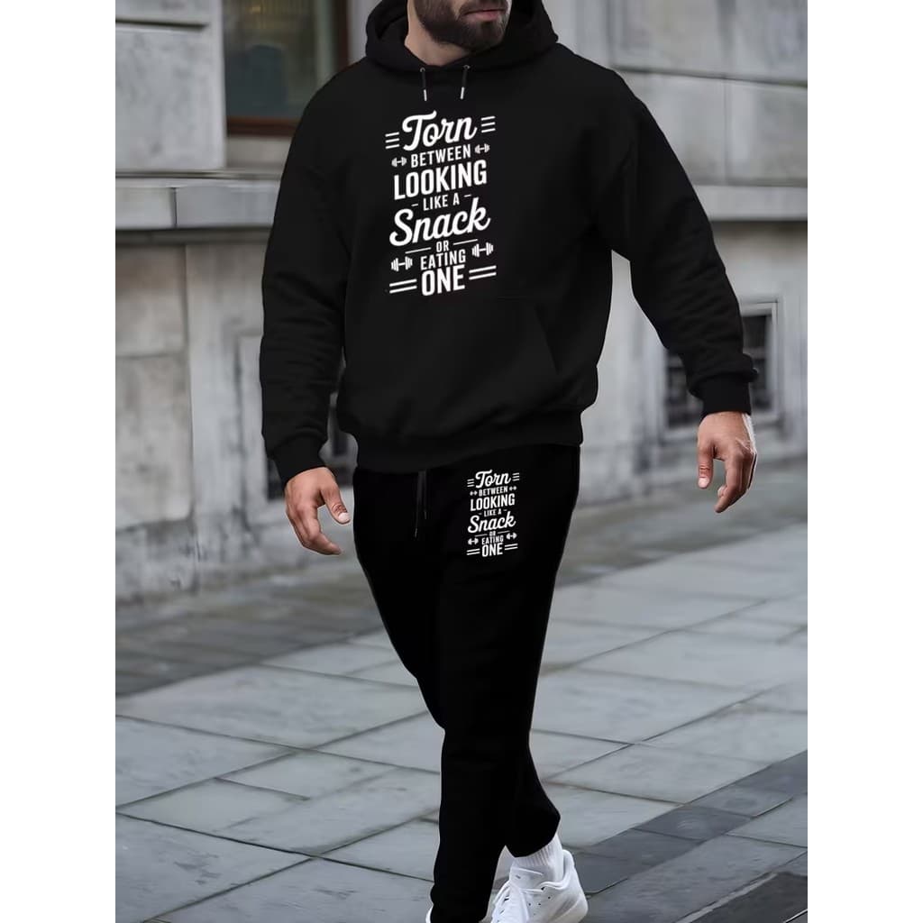 Conjunto Moletom Canguru Masculino Torn Blusa De Frio + Calça Moletom Estampados Unissex Outono/Inverno