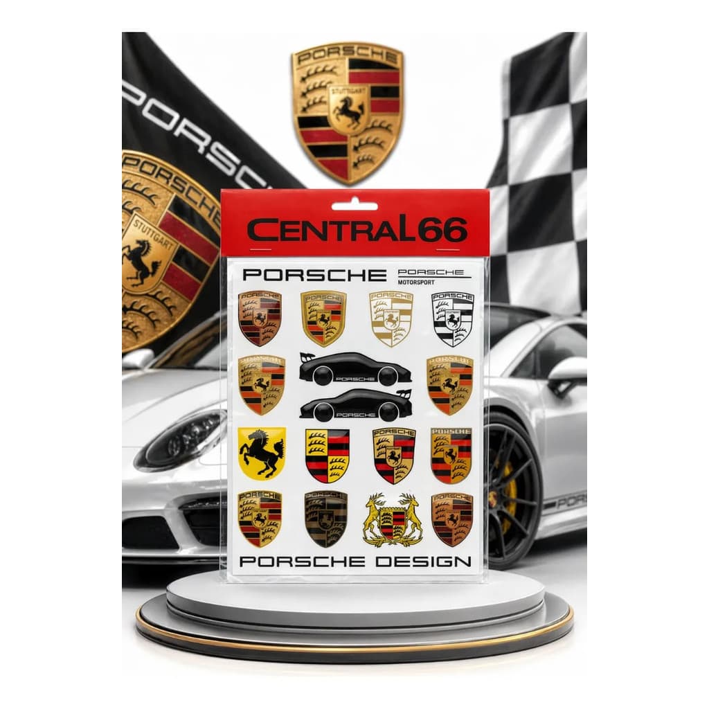 Cartela Adesivos Porsche 3d Premium Notebook Gamer Oferta