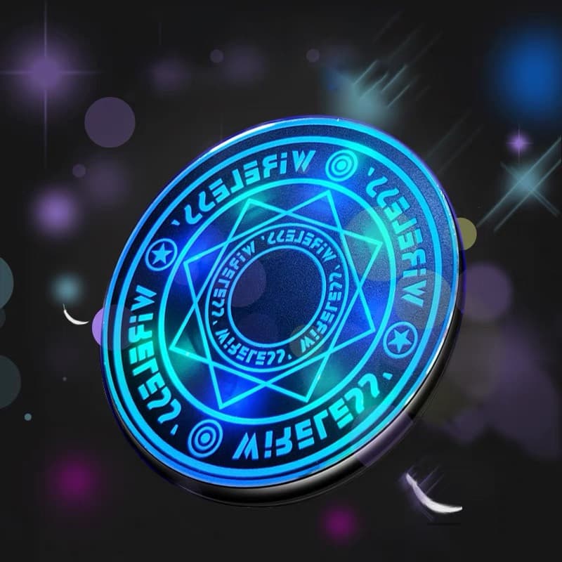 Carregador Sem Fio Qi 10W Carregamento Rápido LED Brilhante Almofada Para IPhone 13 12 Xiaomi Samusng Carga Rápida Do Te