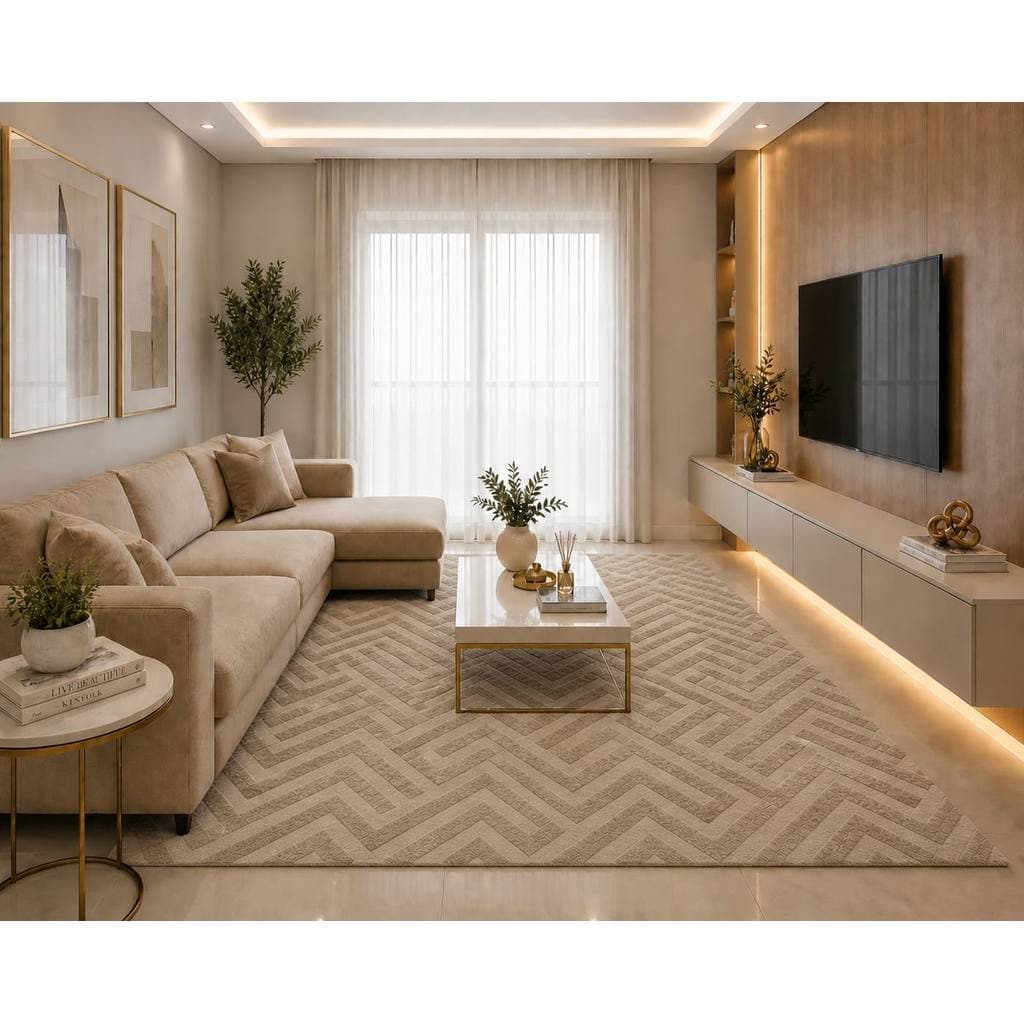 Tapete Sala Grande Manhattan 2,00x1,40 Antiderrapante Macio Para Sala E Quarto Base Segura