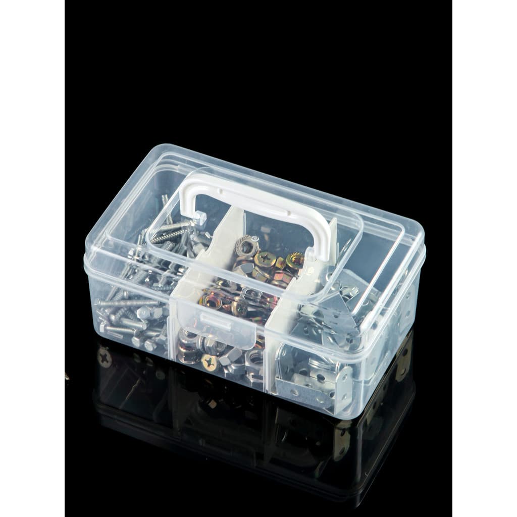 Caixa de armazenamento de porca de parafuso, caixa de ferramentas de Hardware, chave de fenda doméstica, conjunto de com