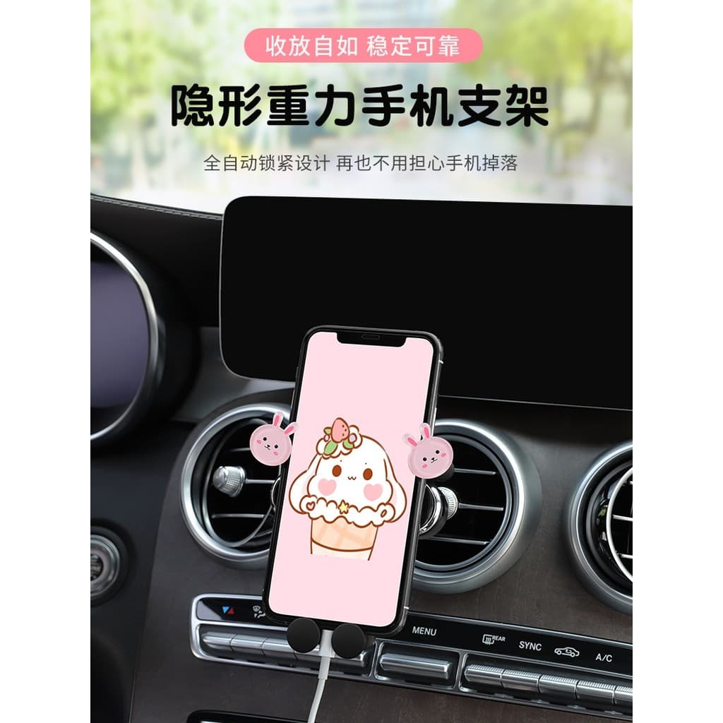 Suporte do telefone móvel do carro 2025 novo estilo deusa bonito saída de ar do carro pequeno suporte de navegação fixa 