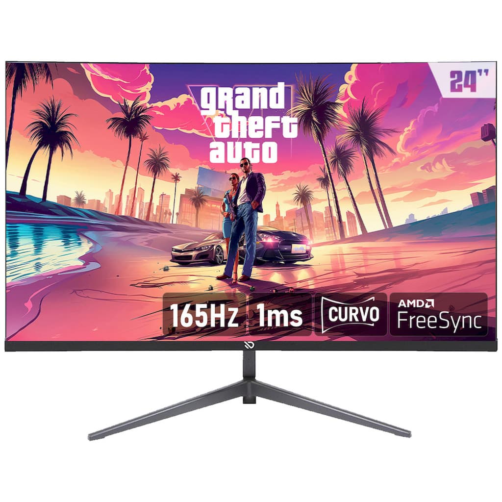 Monitor Gamer Duex, 24 Pol VA, Curvo, FHD, 1ms, HDR, 165Hz, FreeSync, HDMI/ DP, Preto, DXMO24FC165S